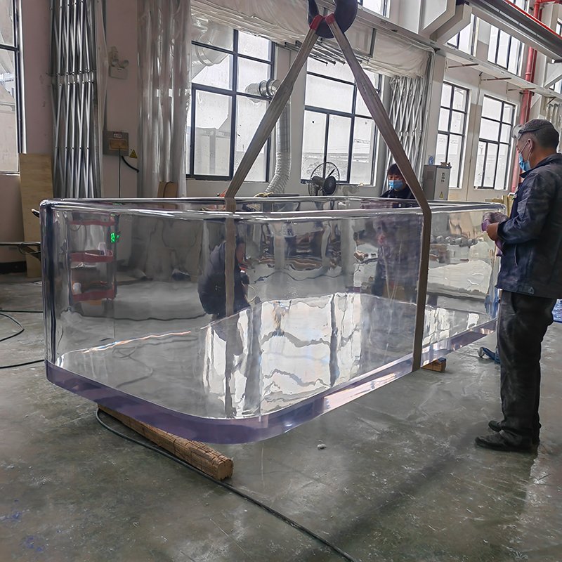 Customized wholesale high-quality large rectangular transparent acrylic sea aquarium