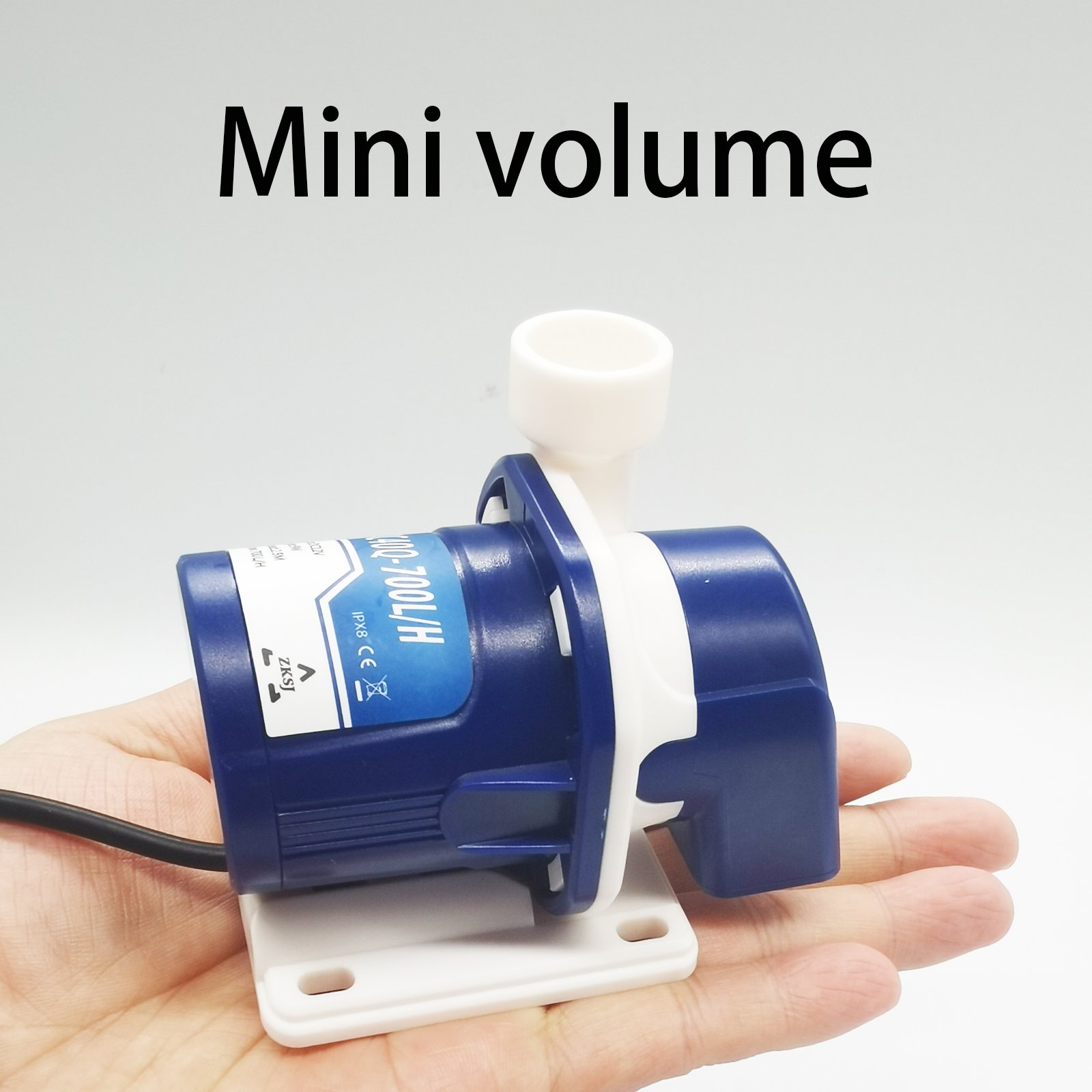 ZKSJ 12v Submersible Water Pump 700L/H 185GPH Mini Water Pump for Aquarium, Pond, Fountains,Hydroponic