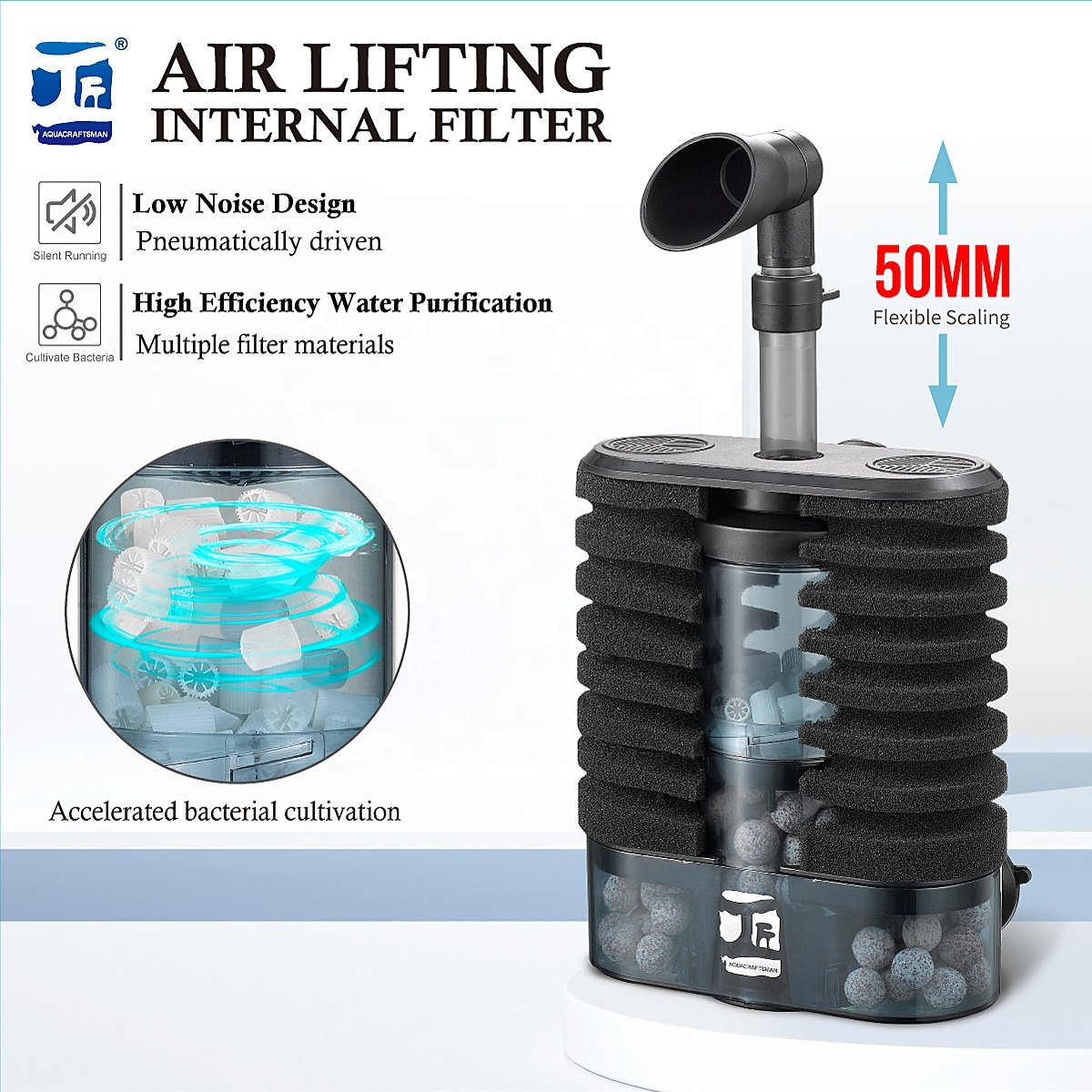 China factory price built-in filter small filter aquarium YA-8468