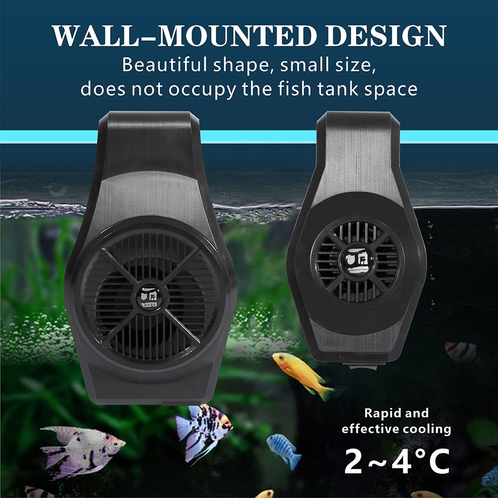 Aquarium Mini Water Cooler Fans Adjustable Speed Cooling Water Temperature Axial Flow Fans Fish Tank Aquarium Cooling Fan