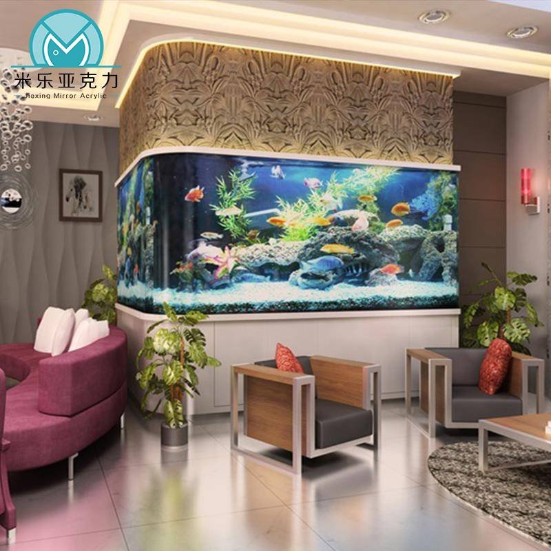 OEM/ODM China factory sell transparent fish tank restaurant outdoor acrylic aquarium
