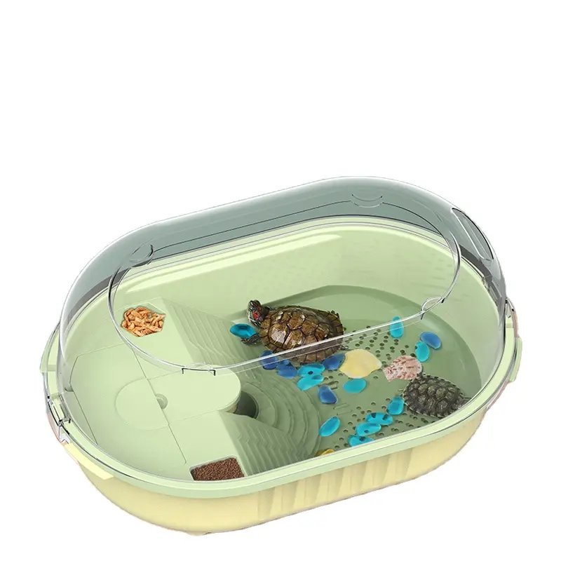 Multifunctional Eco Sea Turtle Habitat Reptile Aquarium Plastic Sea Turtle Aquarium with Water Filter