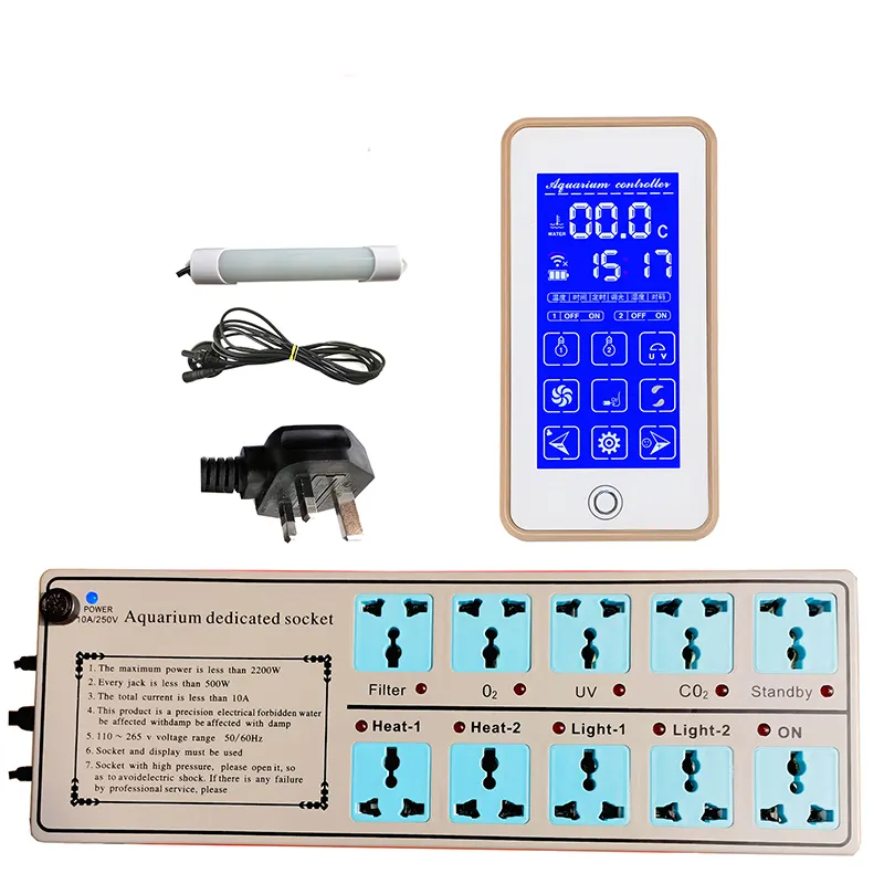 Aquarium Fish Tank Intelligent Controller Switch Plug-in Touch Screen Thermostat Accessories Large Automatic Smart Timing Socket