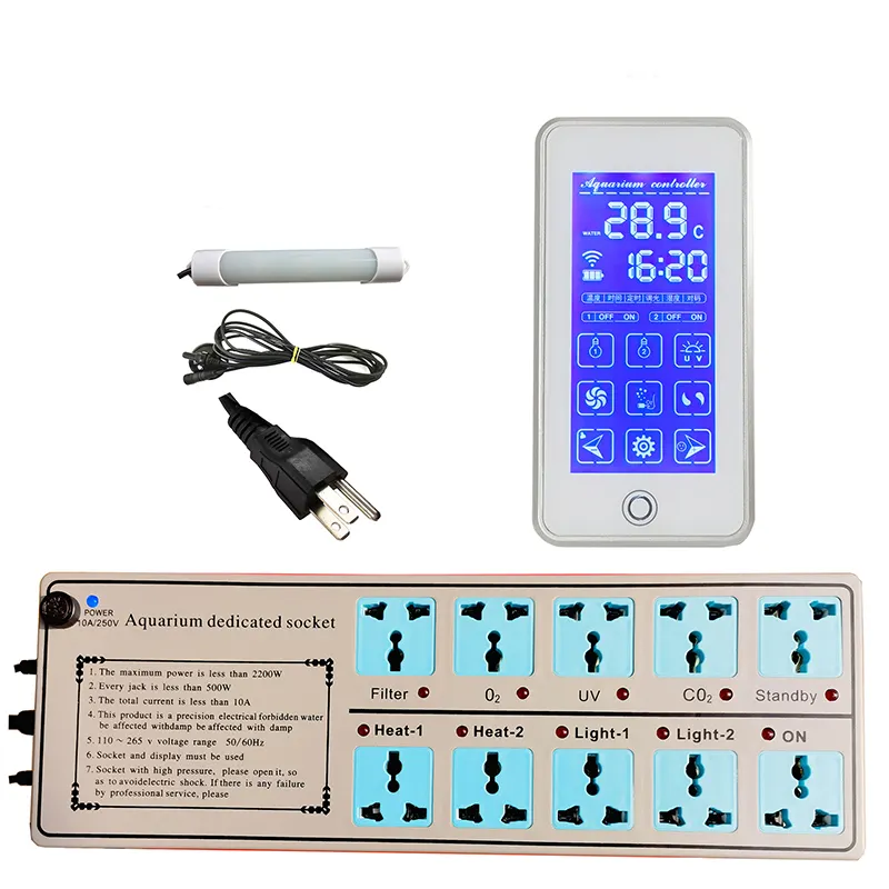 Aquarium Fish Tank Intelligent Controller Switch Plug-in Touch Screen Thermostat Accessories Large Automatic Smart Timing Socket