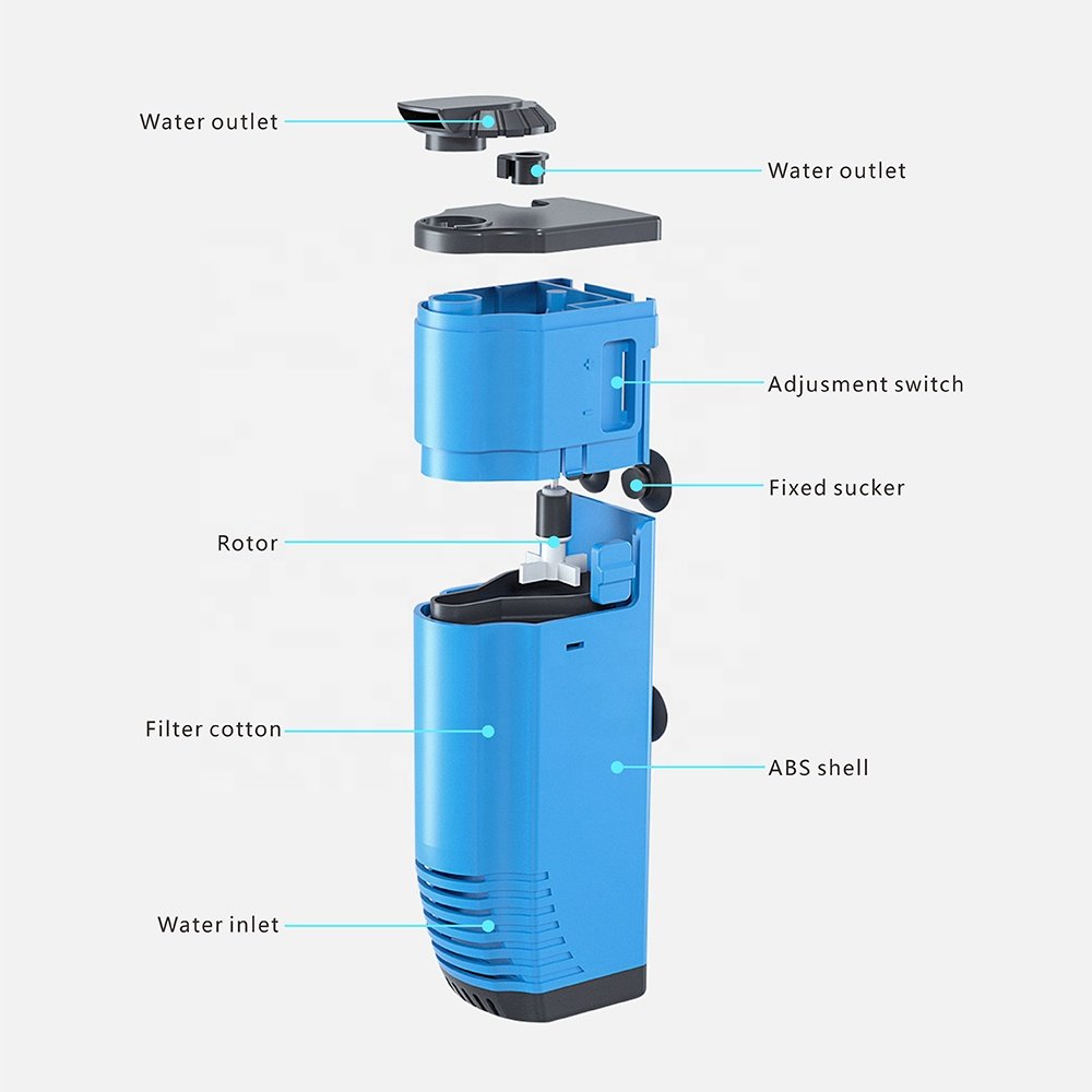 High Quality Compact Convenient Durable Strong Suction Cup Design Fish Tank Filter For Aquarium Use