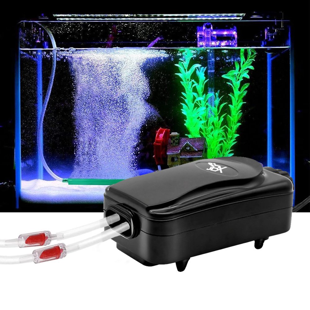 8W oxygen pump for for 5-200 Gallon fish tank Dual Outlet Fish Tank Aerator Silent Aquarium Air Pump for fish