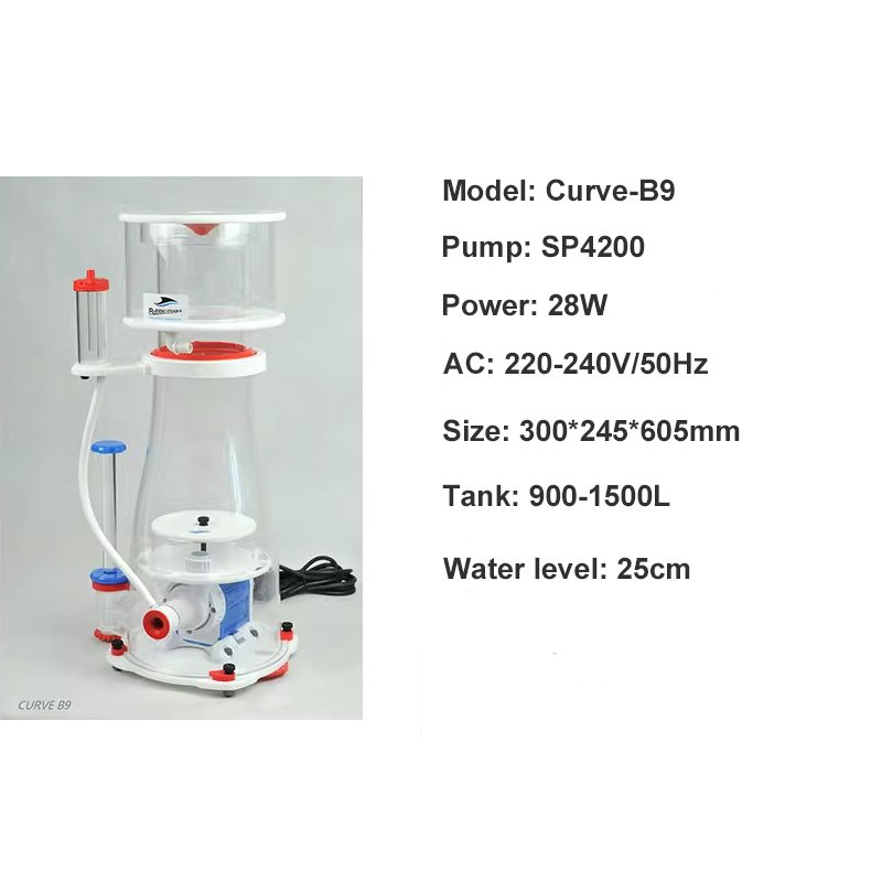 BUBBLE-MAGUS Newest Version CURV B9/10/11/12/22 Series Protein Skimmer with Ultra Quiet Needle Wheel DC Pump Skimmers