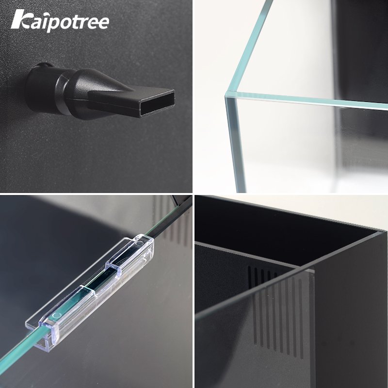 Factory price OEM/ODM Square Ultra Clear Glass Aquarium Small Fish Tank Wholesale Desktop Back Filter Fish Tank