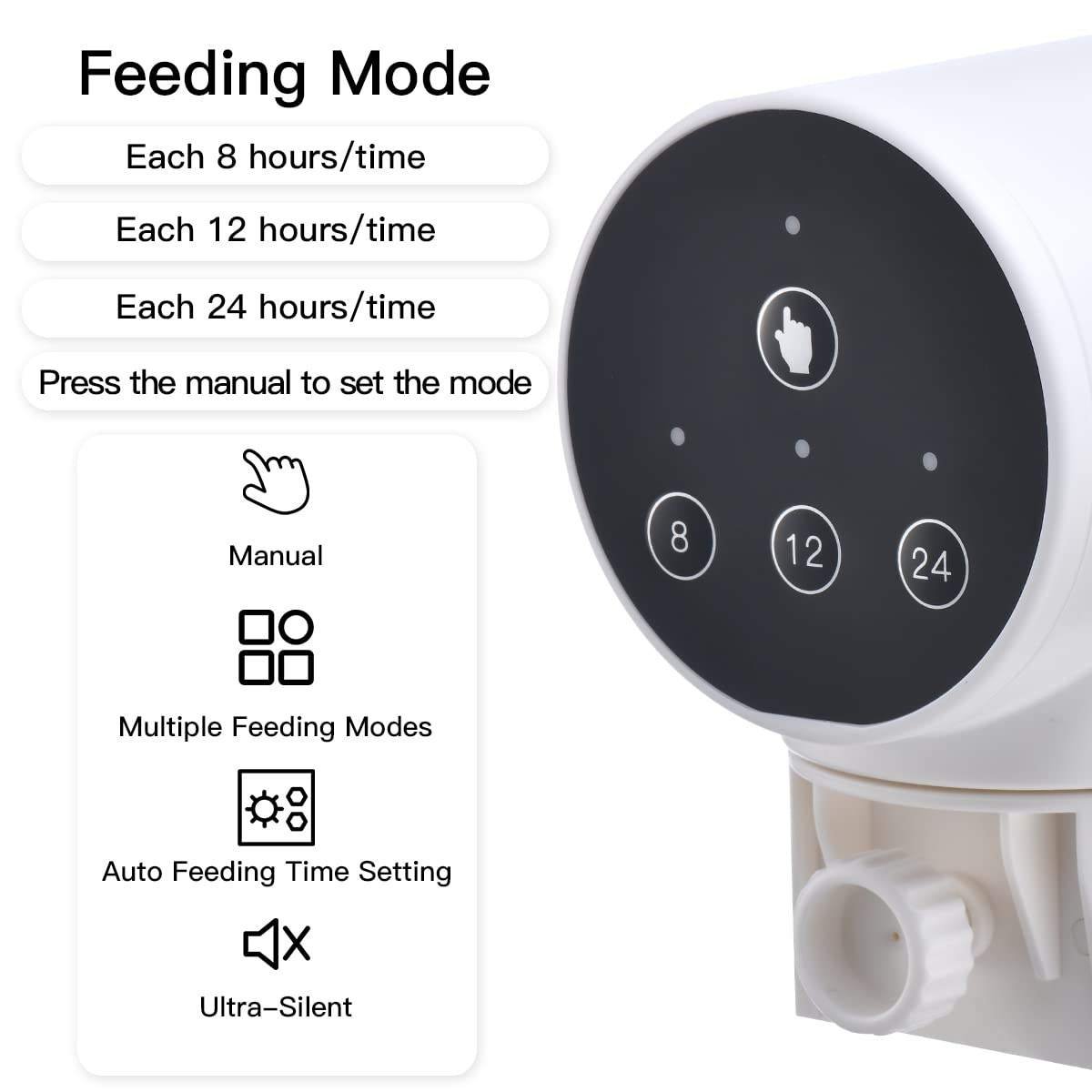 Automatic Fish Feeder Aquarium Tank Timer Feeder 12/24H Battery Operated Auto Fish Food Dispenser for Aquarium