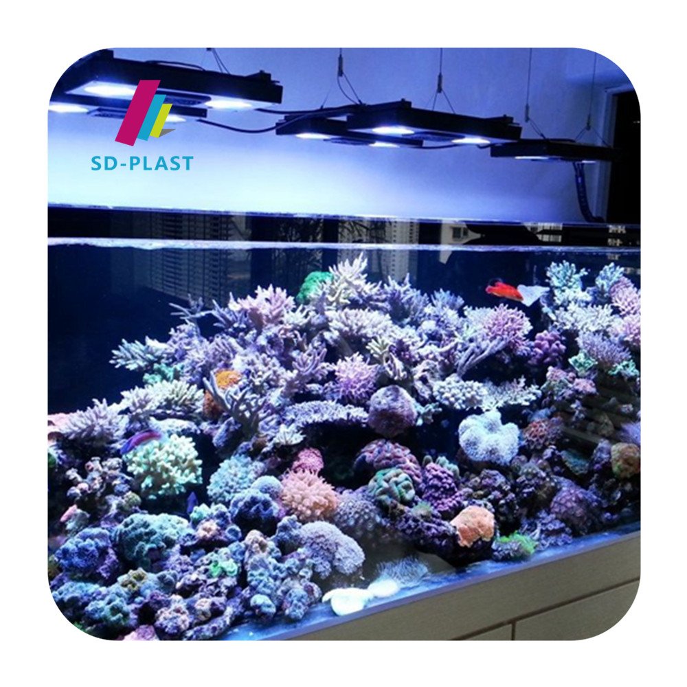 SUN-DECOR new arrive custom sizes large glass manufacturers acrylic aquarium sheet for acrylic aquarium fish tank