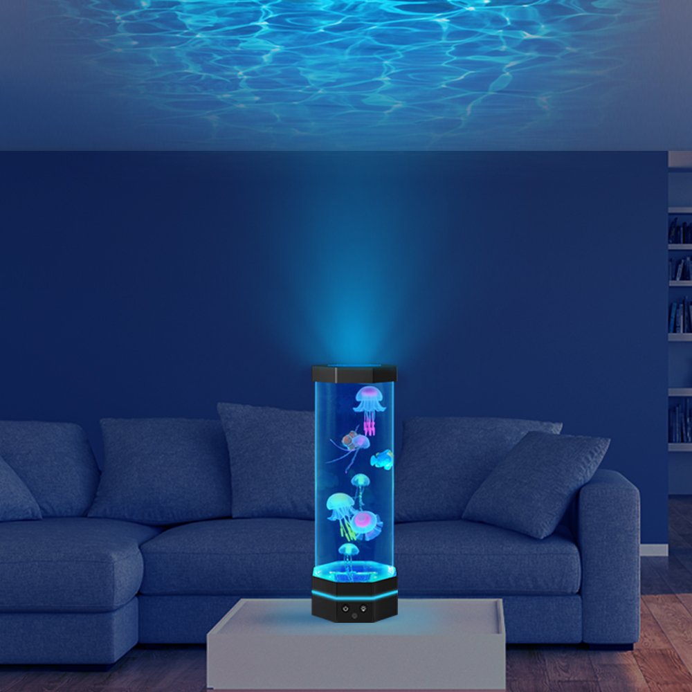 2024 New Design Big Size 15"Jellyfish Lamp, Stunning Design, Remote Control RGB Colour Changing Jellyfish Tank For Home Decor