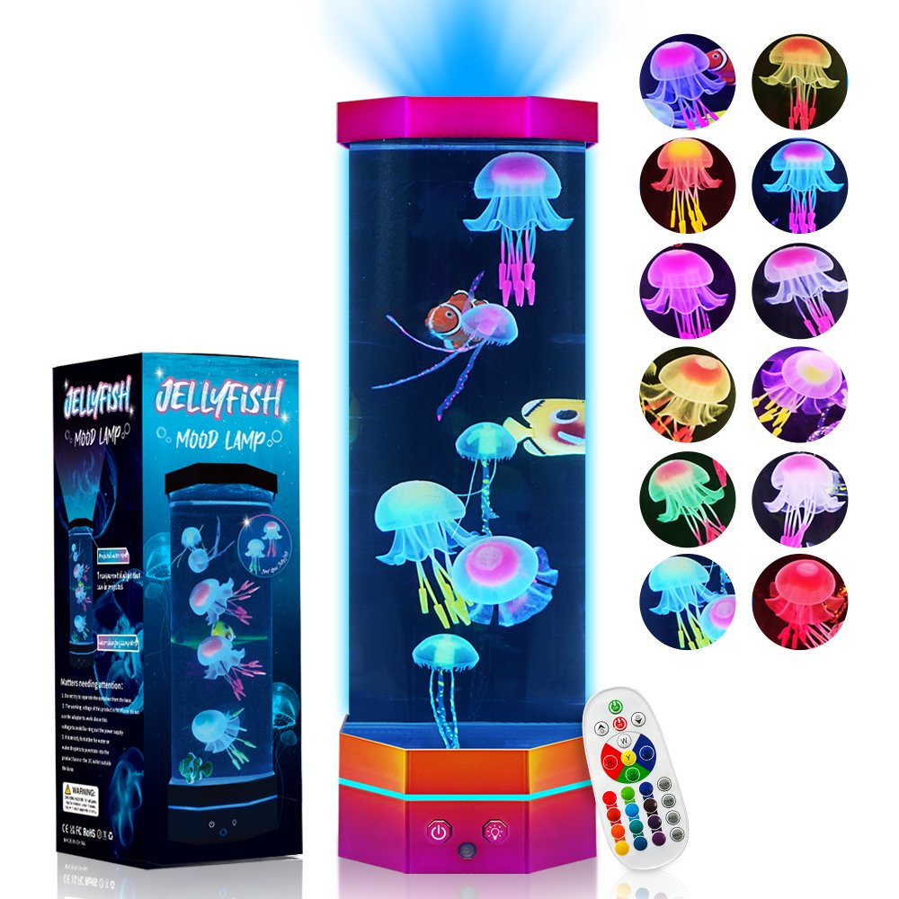 2024 New Design Big Size 15"Jellyfish Lamp, Stunning Design, Remote Control RGB Colour Changing Jellyfish Tank For Home Decor
