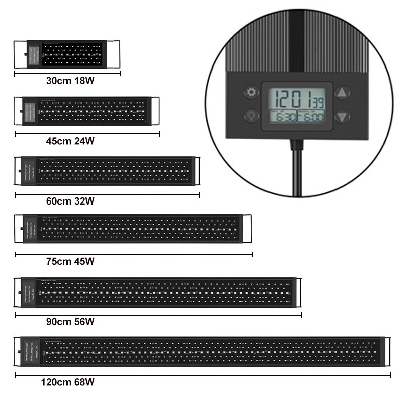 SIROKA SRK-ATL75CM 45W Intelligent Luces Led Acuario LED Aquarium Light decoration LED Light Luz de acuario inteligente