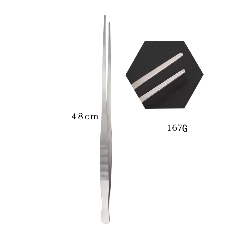 Quality Fish Tank Cleaner Aquarium Stainless Steel Straight & Curved Tweezers Water Grass Clip For Pet Shrimp Reef Stone