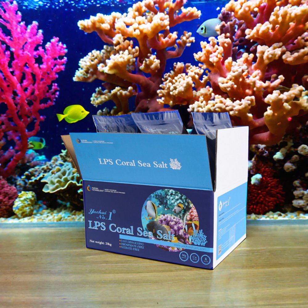 customized packaging box Welcomed aquariums & accessories 20kg artificial LPS marine sea salt mix bulk for aquarium