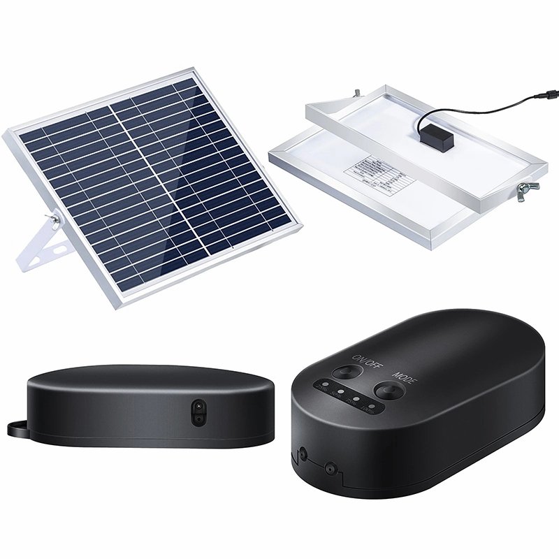 10W Solar Oxygen Pump With Pipe Air Stone Bracket Fish Tank Oxygenator 3 Adjustable Modes Aquarium Oxygen Aerator Fishing Pumps