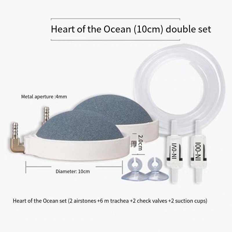 Heart of the Ocean Oxygenation Pump Head Bubble Stone Old Fishsmith Air Disc Explosion Air Column
