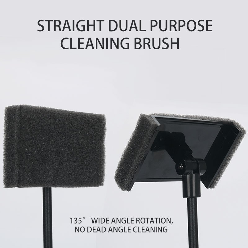 ZRDR Carbon Fiber 3 in 1 Aquarium Cleaning Tool Kit Algae Scraper Scrubber Pad Sponge Telescopic Handle Fish Tank Brush