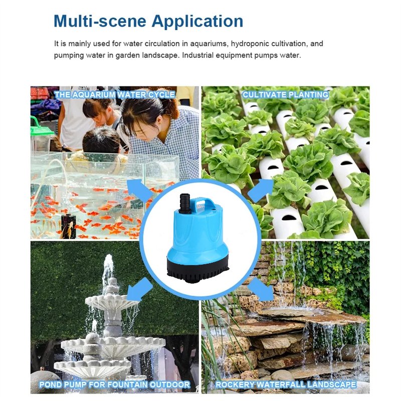 JUYANG Mini Submersible Water Pump Ac Water Motor Pump Hydroponic Small Bottom Suction Pump Electrical Aquarium Water Pumps