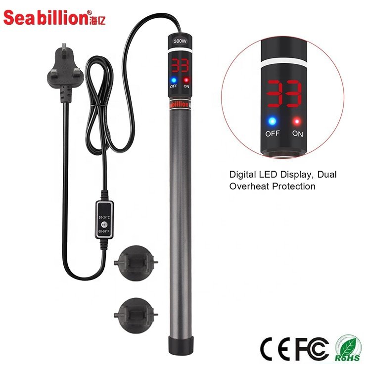 Seabillion 2018 New Design 50W 100W 200W 300W 500W Titanium Alloy Aquarium Heater