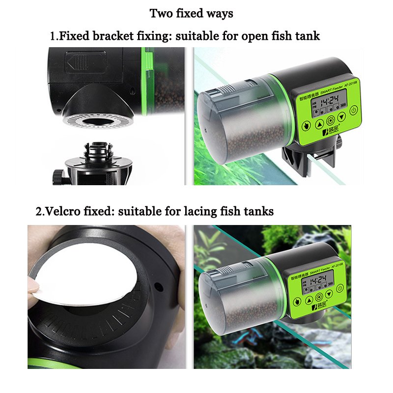 Intellect Automatic Aquarium Feeder With LCD Digital Charging Fish Tank Timer Feeder Food Feeding Dispenser Tool Accessories
