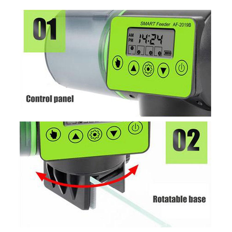 Intellect Automatic Aquarium Feeder With LCD Digital Charging Fish Tank Timer Feeder Food Feeding Dispenser Tool Accessories