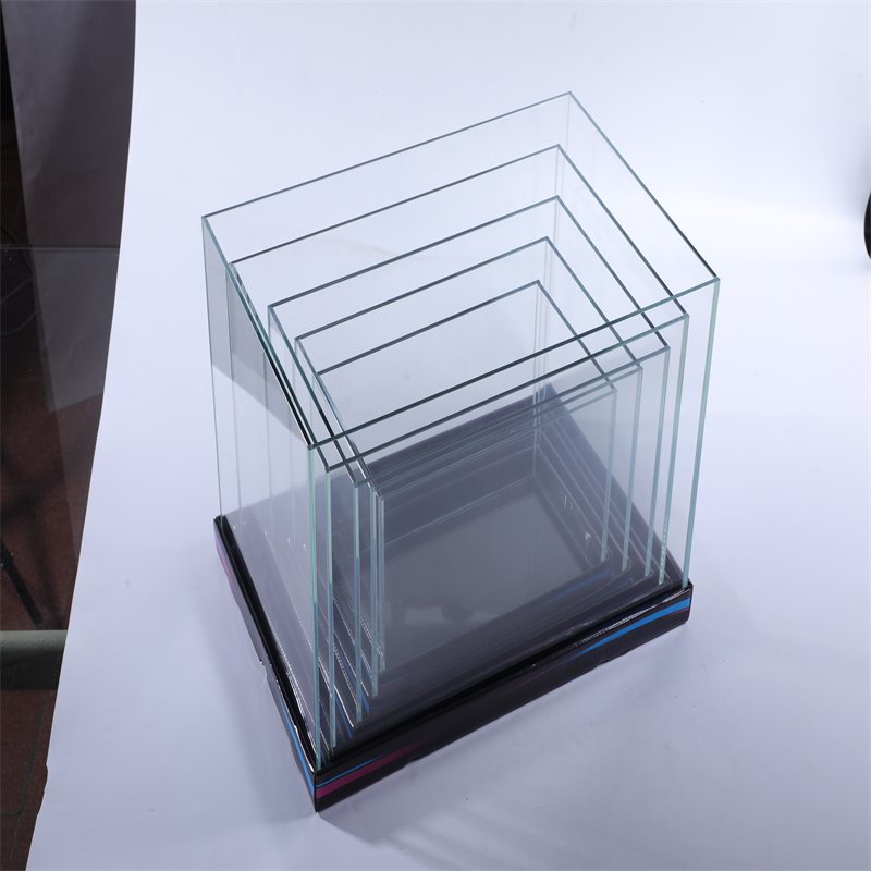 30cm Ultra white glass fish tank aquarium high definition right angle glass fish tank ultra white water and land tank