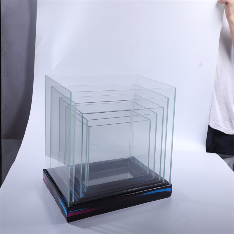 30cm Ultra white glass fish tank aquarium high definition right angle glass fish tank ultra white water and land tank