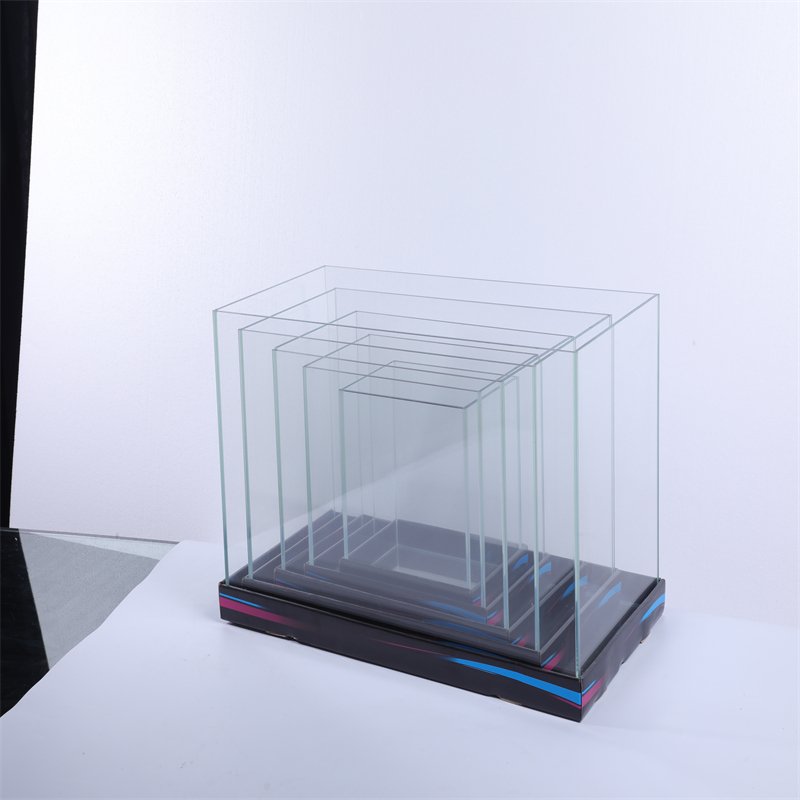 30cm Ultra white glass fish tank aquarium high definition right angle glass fish tank ultra white water and land tank