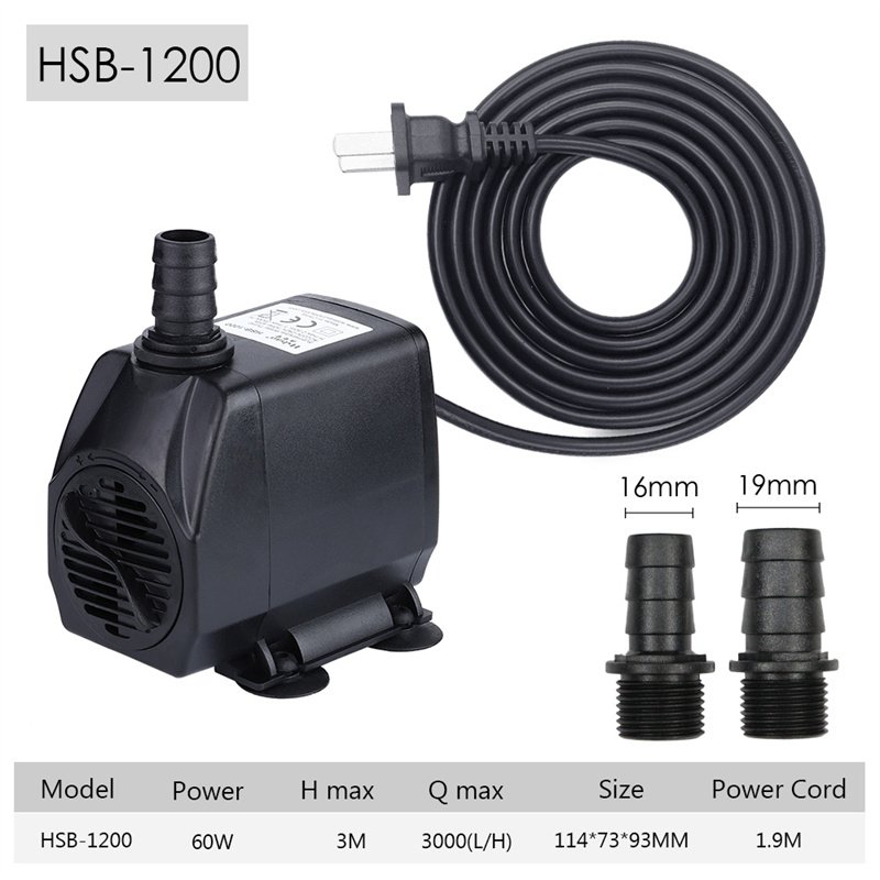 Electrical 3000l/h Fountain Water Pump Submersible Water Feature Pump 60w Ac Aquarium Mini Water Pumps