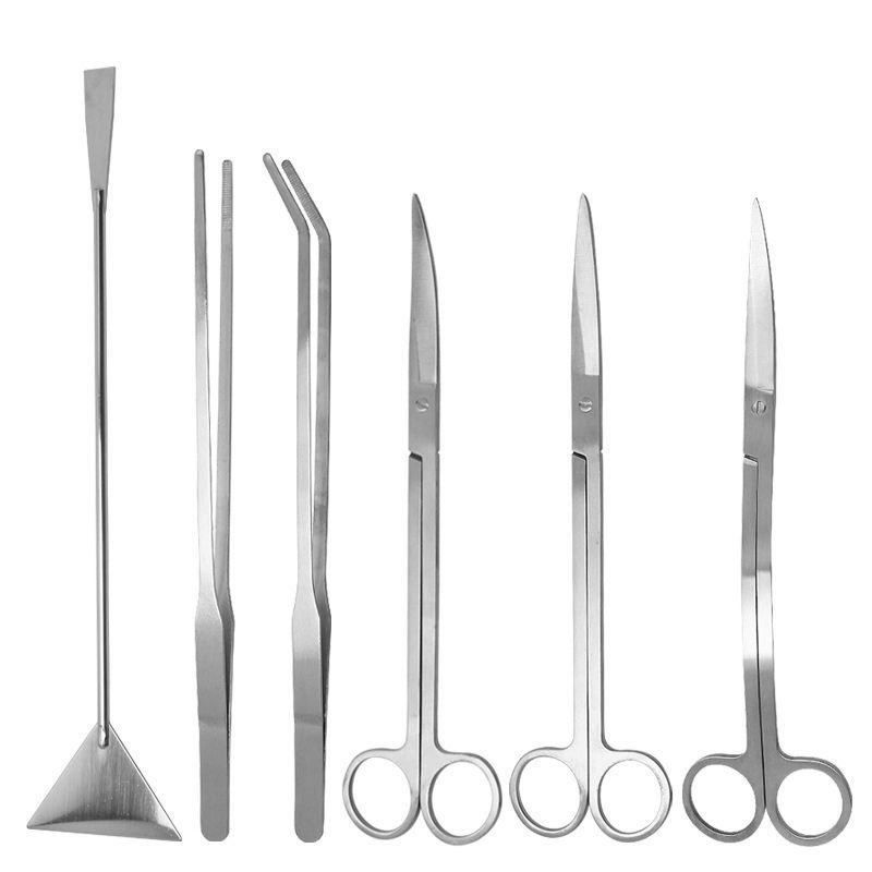 Aquarium Scissors Tweezers Set Stainless Steel High Quality Water Plant Scissors Fish Tank Cleaning Tool