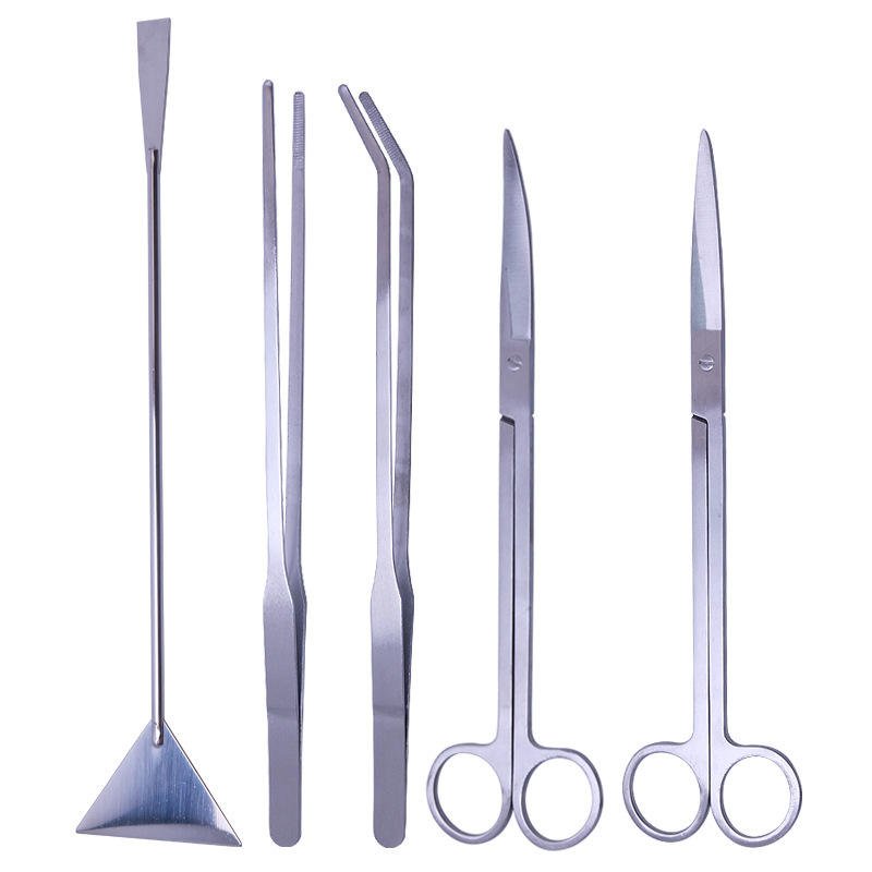 Aquarium Scissors Tweezers Set Stainless Steel High Quality Water Plant Scissors Fish Tank Cleaning Tool