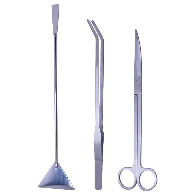 Custom Professional Aquascape Tools Kit Curved Blade Scissors Aquarium, OEM Aquarium Plant Trimming Tools