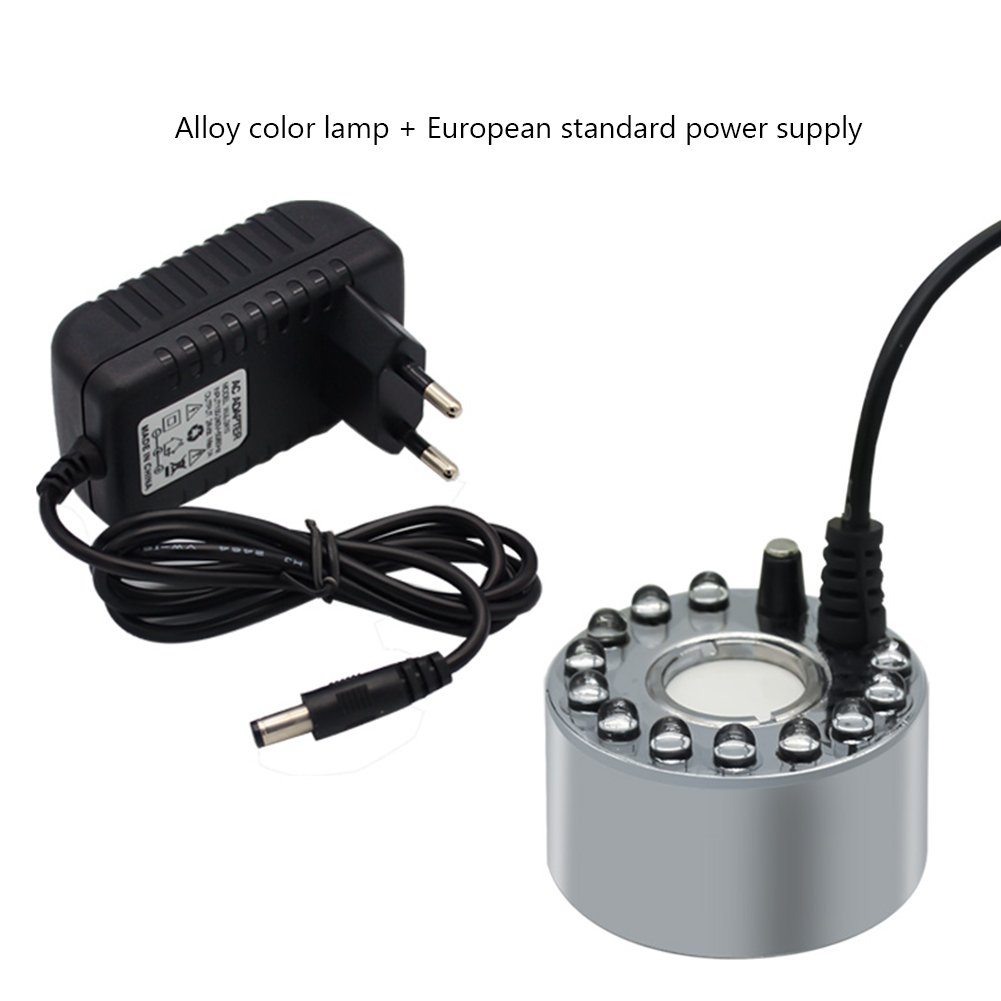 Ultrasonic Mist Maker Fogger Water Fountain Pond Aquarium Atomizer Nebulizer Head Air Humidifier Colorful Lamp Accessories