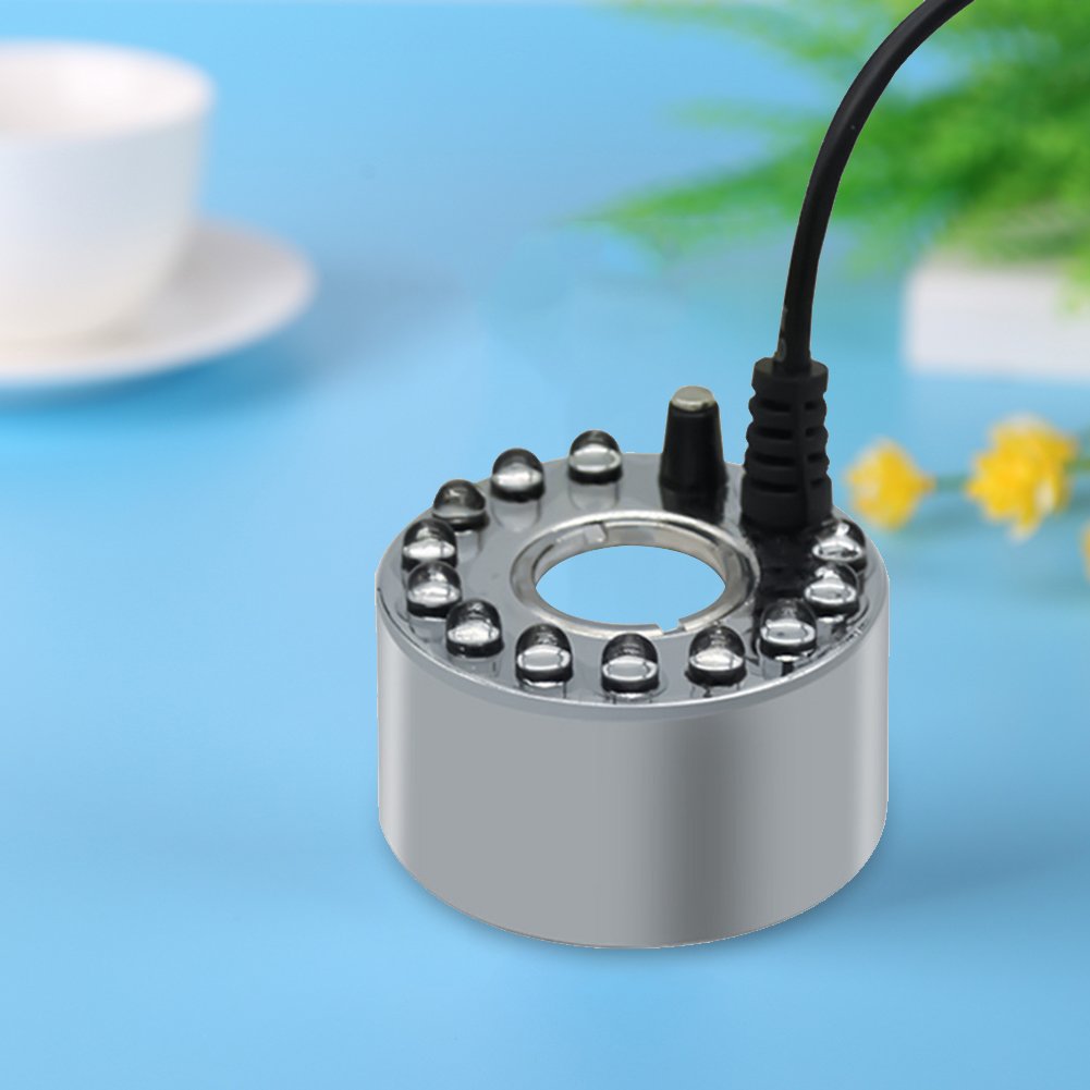Ultrasonic Mist Maker Fogger Water Fountain Pond Aquarium Atomizer Nebulizer Head Air Humidifier Colorful Lamp Accessories