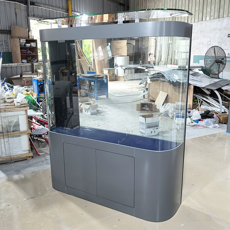 Large fish tank glass aquarium living room dragon fish tank 1.2m 1.5m 1m 3M aluminum alloy bottom cabinet bottom filter