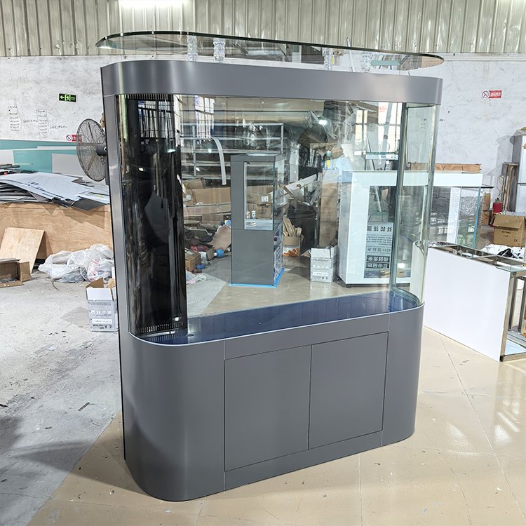 Large fish tank glass aquarium living room dragon fish tank 1.2m 1.5m 1m 3M aluminum alloy bottom cabinet bottom filter