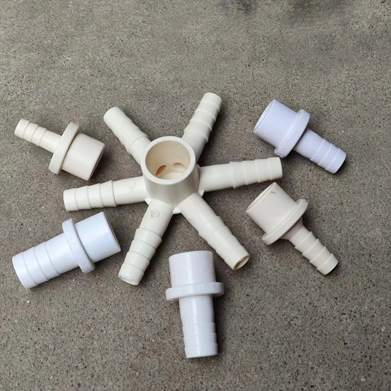 PVC Six-Way Pagoda Joint Aeration Tube Connectors Pipe Diverter Joints Aquarium Fish Lake Fish Pond Increase Oxygen
