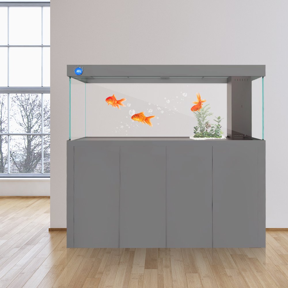 Luxury 200L All Aluminum Intelligent Supermarket Digital Super White Glass Fish Tank Commercial Custom Aquarium Large Fish Tank