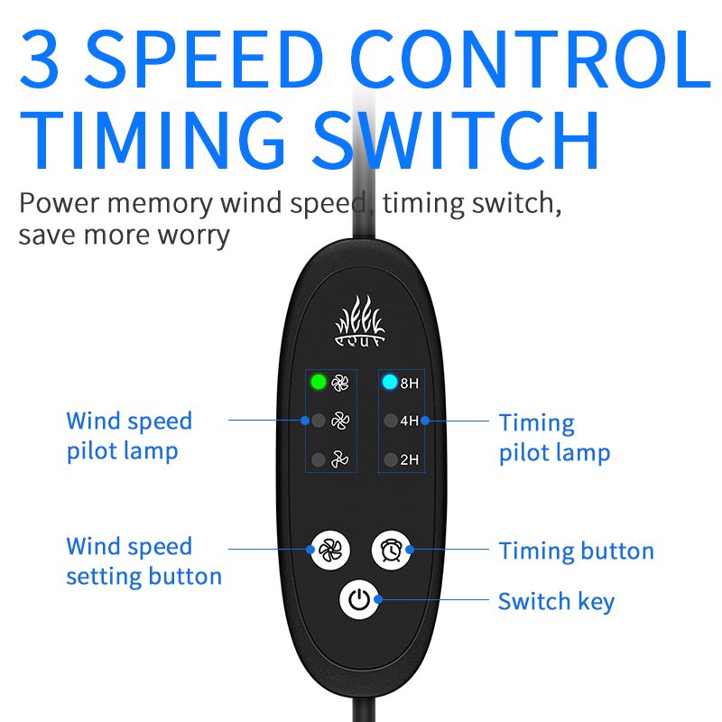 Powerful cooling Circulation fan for Pet Room Snake Lizards Turtle Amphibians Aquarium Rainforest Aquascape Temperature control