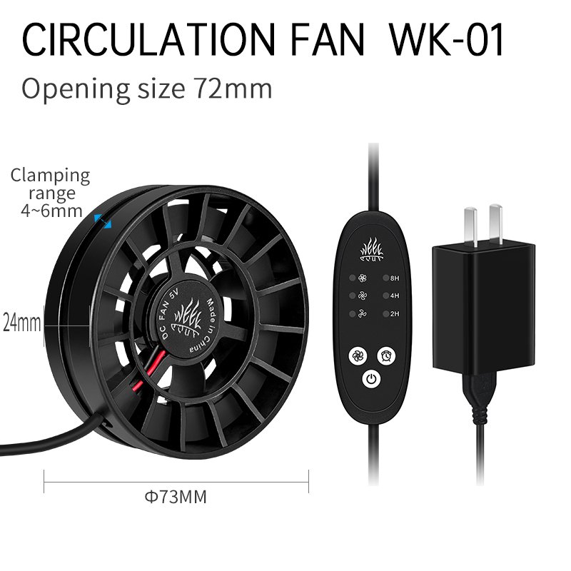 Powerful cooling Circulation fan for Pet Room Snake Lizards Turtle Amphibians Aquarium Rainforest Aquascape Temperature control