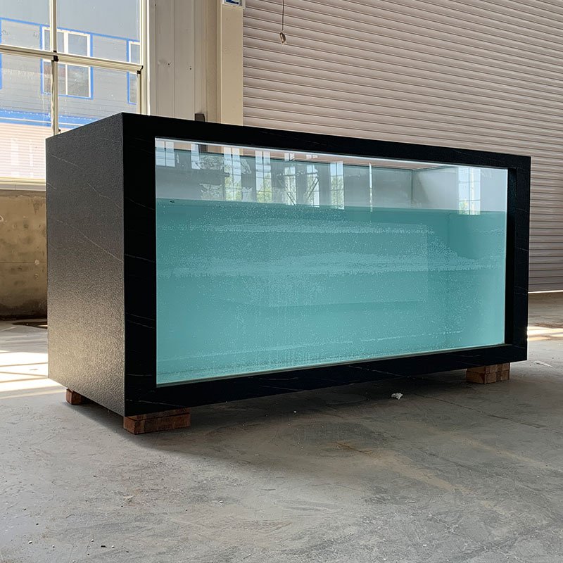 cheap indoor outdoor fibreglass backyard fishing tank farming tanks glass window fiber fish aquarium tank for koi fish