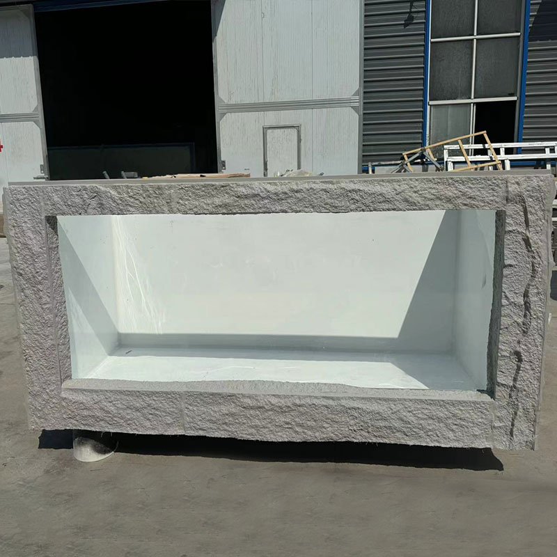 cheap indoor outdoor fibreglass backyard fishing tank farming tanks glass window fiber fish aquarium tank for koi fish