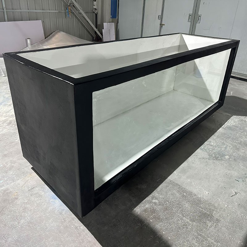 cheap indoor outdoor fibreglass backyard fishing tank farming tanks glass window fiber fish aquarium tank for koi fish