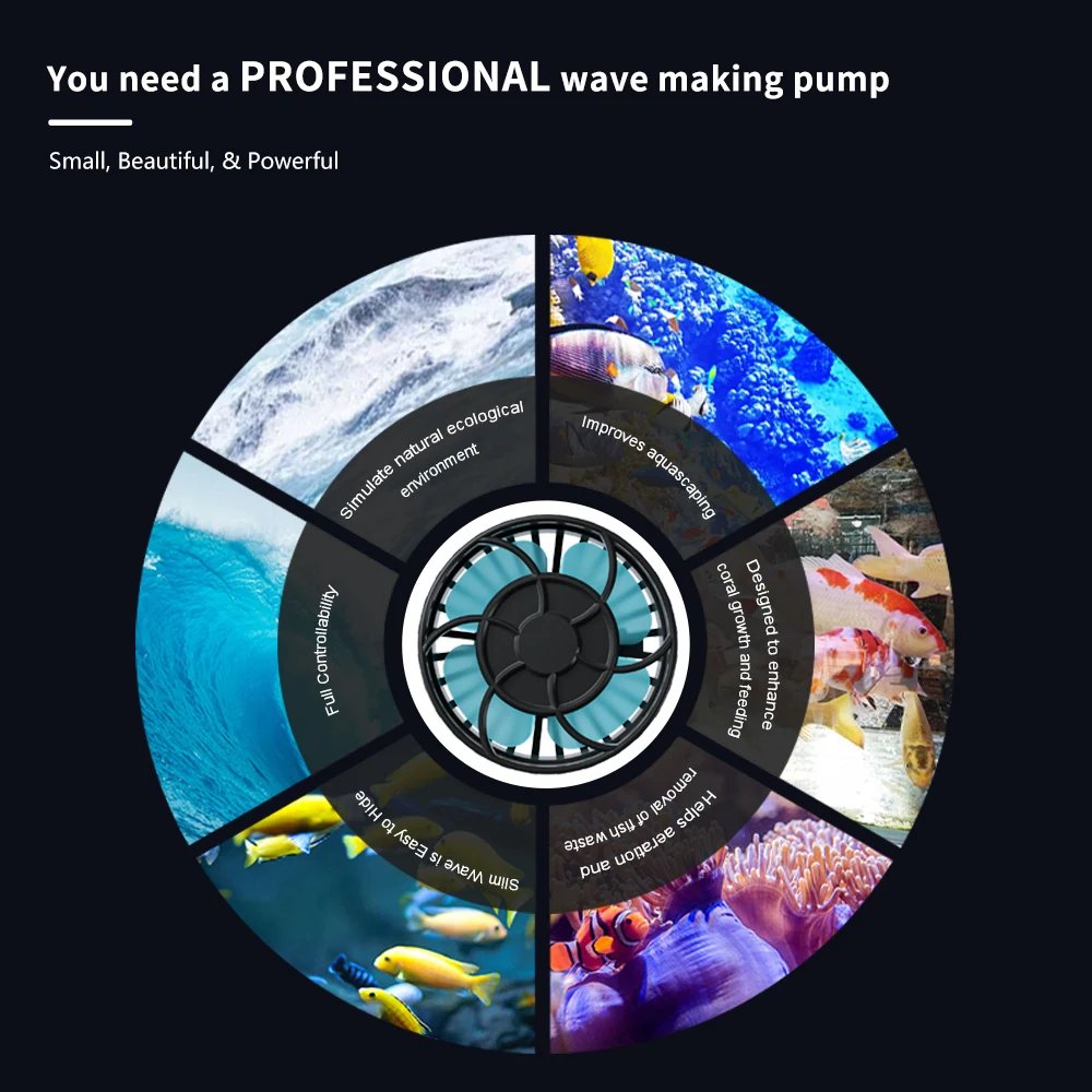 Jebao Wave Pump ELW Aquarium Water Filter Fish Tanks Accessories Ultra Quiet Operation WIFI Wireless Intelligent Maker
