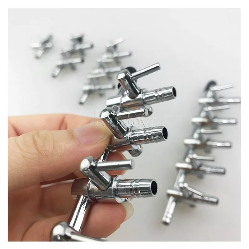 1 2 3 4 5 Way Aquarium Air Splitter Valve Fish Tank Air Pump Flow Splitter Distributor Pump Valve Tap Lever Control Switch Valve
