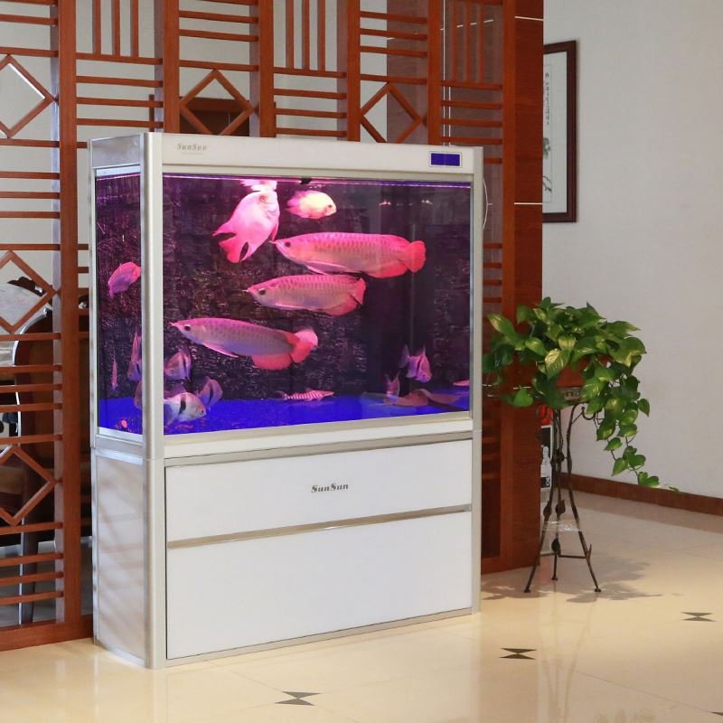 SUNSUN Aquarium Fish Tank Professional Tanks Aquarium Big or Small Glass Ultra Clear Glass Aquarium Fish Tank with Filtter 2w 4W