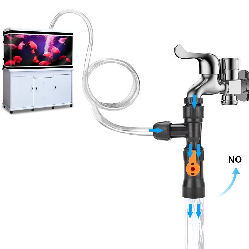 Water Changer Kit Aquarium Water Changer Connectors Water Changer Parts for Fish Tank Cleaning with Conversion Head