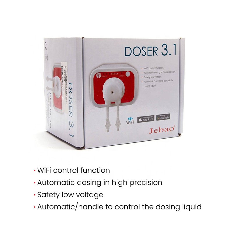 Jebao Jecod 3.1 DC 12V Latest WiFi Control Automatic Handle Saltwater Aquarium Dosing Pump for Marine Coral Reef Fish Tank