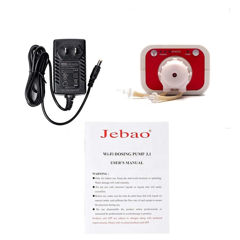 Jebao Jecod 3.1 DC 12V Latest WiFi Control Automatic Handle Saltwater Aquarium Dosing Pump for Marine Coral Reef Fish Tank